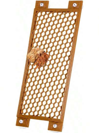 Juguete de escalada para cangrejo ermitaño, decoración de hábitat de silicona para reptiles | Marco de escalada de ejercicio de 8.27 con ventosas para cangrejos ermitaños, camaleones, peces y accesorios de acuario