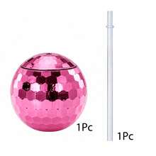 2pcs/6pcs Disco Ball Cups, Beverage Cups With Straws, Silver Metallic Foil Colorful Graduation Anniversary Bachelorette Party Birthday Disco Cups, Suitable For Parties, Graduation Parties (Straws Not Included) - Multicolor - View 15