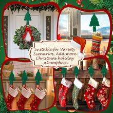 Christmas Tree Stocking Holder Stand For Cloak, Adjustable, Self-Adhesive, Silicone, Christmas Stocking Hook, Christmas Wreath Hook, Tree-Shaped Decoration, Suitable For Fireplace, Table, Shelf Decoration - Multicolor - View 4