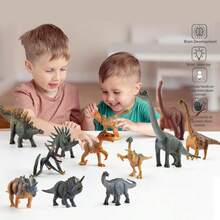 12 Buah Mainan Model Dinosaurus dan Makhluk Prasejarah untuk Anak-Anak, Koleksi Figur Dinosaurus Mini Realistis, Berbagai Model Dinosaurus, Mainan Edukasi untuk Anak, Mainan Interaktif Orang Tua-Anak - MultiWarna - View 6