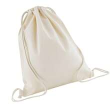 Westford Mill InCo Organic Cotton Drawstring Bag - Natural - View 2