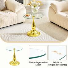 Tables - Gold + Glass+Metal - View 3
