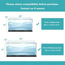 Acrylic Fish Divider Aquarium Divider 15/20 Gallon Long |   Acrylic Aquarium Divider 15/20 Gal Long, 11.2-12.2 Adjustable Width, Smooth Laser-Cut Edges,With Suction Cups - 10 Gallon - View 7
