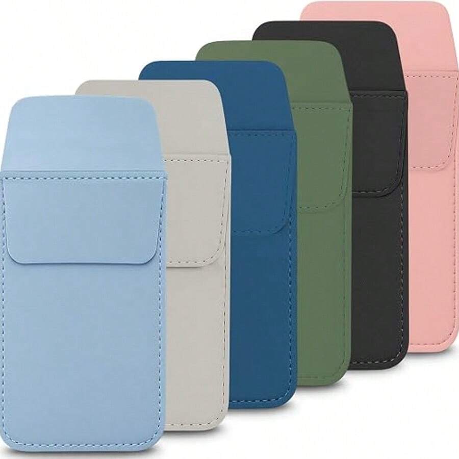 PU Leather Pocket Protector Set – Pen Holder Storage Bag, Suitable For Shirts, Lab Coats And Pants (Various Colors: Pink, Green, Blue, Black, Grey) - Multicolor - View 1