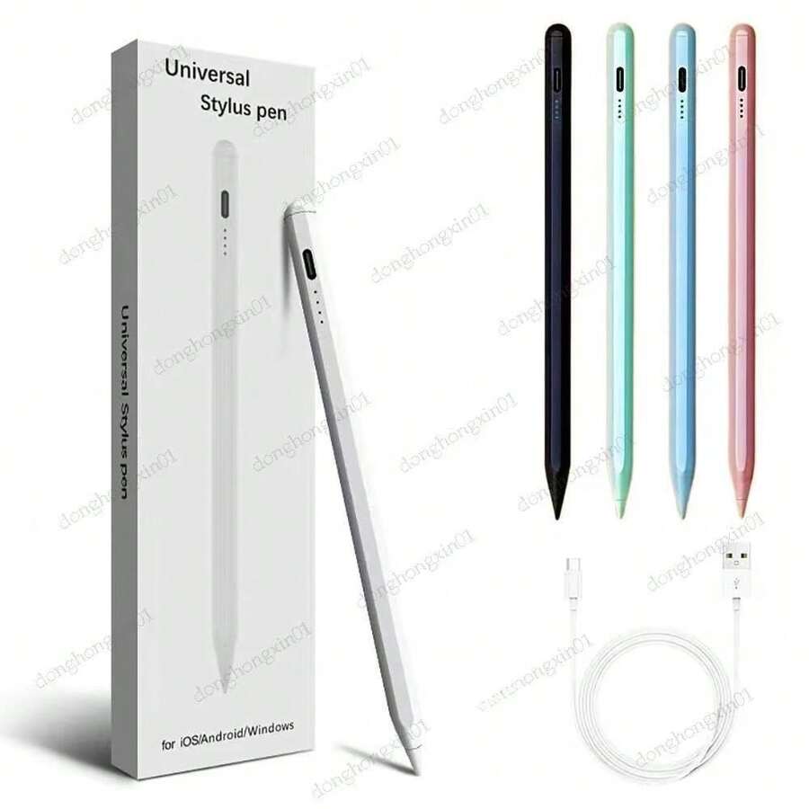 Pulpen Stylus Layar Sentuh untuk iOS/Android/Ponsel/Tablet, Pengisian Cepat, Stylus Kapasitif Sensitivitas Presisi Tinggi, Kompatibel dengan Apple Pencil, Galaxy, Kindle Tablet, dan Semua Perangkat Layar Sentuh Universal