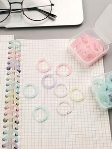 40/42 Buah Cincin Pengikat Kertas Lepas, Estetika Tinggi, Plastik Dapat Dilepas, Aneka Warna, Cocok Untuk Mengikat Buku Catatan Lepas, Buku Tulis, Album Foto, Pengorganisasian File, Perlengkapan Kantor, Meja, Sekolah, Kantor, Hadiah untuk Siswa, Hadiah Harian - beraneka warna - View 5