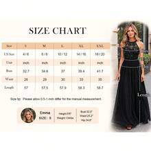 MIUSOL Elegant Women's Sequin Floral Lace Halter Neck Sleeveless Ruched Chiffon Maxi Dress, Perfect For Wedding Guest, Graduation, Bridesmaid, Prom, Evening - 藏蓝色 - 查看 7