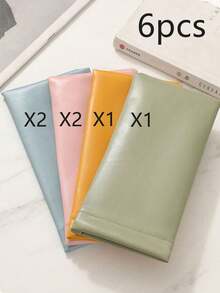 4pcs Soft PU Glasses Storage Bag, Portable Squeeze-Type Eyeglass Case, Unisex, PU Leather Glasses Pouch, Minimalist Solid Color Scratch-Resistant Eyewear Organizer, Eyewear Accessories, Glasses, Reading Glasses, Myopia Glasses, Suitable For Outdoor Sports, Travel, Back To School, Travel Essentials, Travel Bag, Holiday & Study Supplies, Women Glasses - Multicolor - View 27