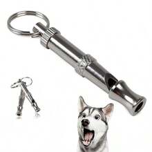 Dog Whistle To Stop Barking, Adjustable Pitch With Keychain, Professional Recall Pet Puppy Cat Training Dog Whistle, Silver Tone, Stop Your Dog's Bad Behavior, No Battery Required - Multicolor - View 3
