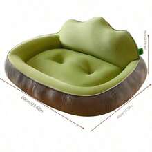 Ultra-Soft Elevated Backrest Dog Bed, Cloud-Shaped Soothing Pet Sofa Bed, Washable Comfortable Cushion, Suitable For Small Dogs, Medium Dogs And Cats, Non-Slip Bottom Warm Sleeping Bed, Indoor Use - Multicolor - View 4