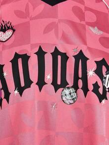 Adidas Originals Women's VDAY JRSY WPOLO Knit Collar Long Sleeve T-Shirt KY2021 - Pink - View 5