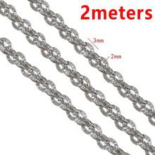 2m Stainless Steel Sunflower Chain Gold Embossed O-Ring Chain For DIY Necklace Bracelet Jewelry Accessories - Stainless Steel Chain - View 10