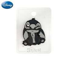 Monogram 1PC Disney Official Licensed Stitch Character Black White Cute Magnetic Brooch Metal Enamel Pin Badge For Backpack Denim Jacket Decor Holiday Gift - Dark Grey - View 6