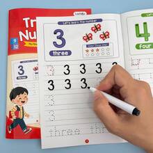 Lachilly Children's Handwriting Practice Book: Letter And Number Tracing Exercises (With Lines), Learning Activities, Early Writing Skills Development, Classroom Essential - Reusable Number Workbook - View 5