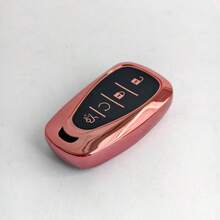 TRTY 1pc Chevrolet Car Fashion Key Case, Premium Soft TPU Smart Key Cover With Carbon Fiber Keychain, 4-Button Protective Cover Compatible With Equinox, Malibu XL, Blazer, Orlando, Cruze, Cruze. With Remote Start Button Compatible With New Cruze, Trax, Tracker Models, Supports Remote Start Key Or Find Car Alert Key, Fashionable And High-End Matching Keychain, Car Key Accessories - Chevrolet 4-button Key Fob Cover - View 19