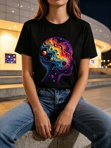 Women T-Shirts - 黑色 - 查看 1