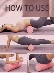 1pc Random Color Solid Foam Roller For Muscle Relaxation, Leg Slimming, Professional Yoga Pillar With Floating Point Massage For Fitness And Sports - Multicolor - View 7