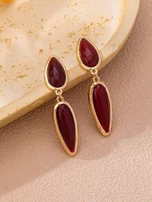 1 Pair Fashionable Personalized Minimalist Women's Water Drop Earrings - Teardrop Earrings - View 7