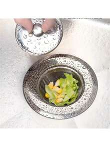 [Customer Favorite] Stainless Steel Kitchen Sink Strainer With Lid - Perfect For Washing Vegetables And Floor Drain Protection - Set - View 6