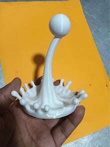 熱情水花杯架 3D 列印杯架 潑水造型杯架 桌面配件 - 查看 3