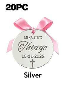 Personalized Baptism Gift Tags, Customized Gold Acrylic Cross Baptism Party Favor Tags, Baby Baptism Party Decoration, Gift Box Labels, Keepsake Charms - Multicolor - View 39