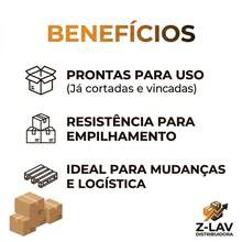 Kit 10 Caixa Papelão Kraft 60X40X40 Montagem Fácil Embalagem Mudança Correios - Retângulo - Visão 6