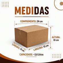 Kit 50 Caixas Papelão Resistente 24X15X10 Envios Ecommerce Flat Pac correios - Retângulo - Visão 7
