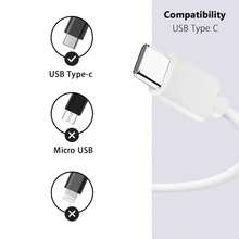 3英尺/6英尺/10英尺 USB-C 快充数据线，Type-C 转 USB 充电线，适用于安卓手机，兼容三星 Galaxy S26 S25 S24 S23 S22 S21、Transsion 等机型 - 白色 - 查看 2