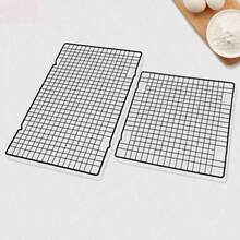 1pc Black Non-Stick Drying Rack, Kitchen Baking Tool, Bread Cooling Rack, Cookie Food Cooling Rack - Black - View 2