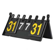 4-Digit Portable Flip Scoreboard, Multi-Function Scoreboard 15.3*8.3*8.3in For Ultimate Tennis, Basketball, Baseball, Softball, Volleyball, Football - Black - View 6