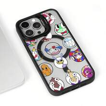 Colorful Digital Circus Characters Phone Cases Is Compatible With Samsung, Apple, , , , Transsion, ,  And Honor. Made Of TPU Silicone, It Offers Shock And Drop Protection. - Black - View 2