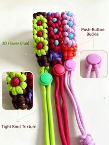 1pc Dopamine Color Handmade Woven Daisy Phone Wrist Strap, Multi-Use Bag & Key Pendant, Cute Gift For Girls - Multicolor - View 2