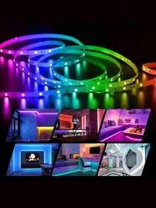 5V USB RGB Colorful LED Light Strip With 44-Key Infrared Remote Control, Color-Changing Flexible Self-Adhesive Light Bar, Suitable For TV Background, Gaming Desk, Bedroom, Home Party Atmosphere Decoration - Multicolor - View 4