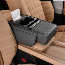 Car Center Console Armrest Storage Box, Car Armrest Organizer, Armrest Height Extension Pad With Cup Holder, Armrest Storage Organizer - Multicolor - View 9