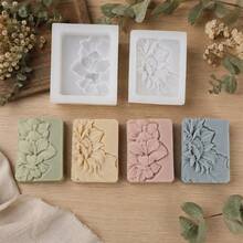 1/2PCS Flower Soap Mold Set Silicone Flower Candle Mold Handmade Soap Making Mold DIY Craft Supplies Floral Resin Casting Mold For Home Decoration Gift Making - Flower - View 6