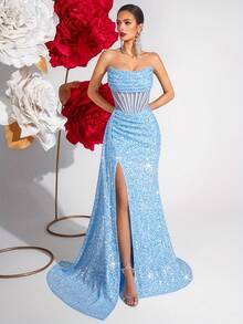 Vestidos de Boda - Azul cielo - Ver 5