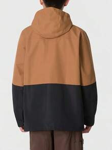 Columbia Men's Letter Print Hooded Casual Daily Outdoor Sports Jacket - Brown/Black - View 4
