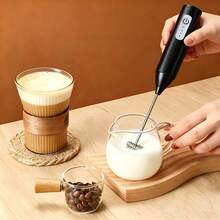 Pengaduk Susu Elektrik Genggam Portabel, Mixer Telur & Susu Isi Ulang, Pengaduk Minuman 3 Kecepatan, Cocok untuk Matcha, Cappuccino, Cokelat Panas, Latte, Penting untuk Pecinta Kopi - MultiWarna - View 2