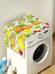 1pc Fruit Pattern Home Washing Machine Dust Cover, Drum Washing Machine Dust Cover, Sunproof Dust Cover, Home Decorative Horizontal Dust Cover - Multicolor - View 10