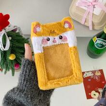 1pc Super Cute Plush Transparent Cartoon Card Holder, Ins Style Cartoon Plush Card Holder, 3-Inch Photo Star Card Display Pendant, Multi-Functional ID Card, Work Badge, Student ID, Teacher ID, Sick Leave Badge Holder - Multicolor - View 16