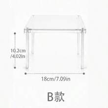 1套3件透明壓克力蛋糕架，現代正方形可堆疊可拆卸堅固支架，透明甜點杯子蛋糕展示架，食物盛放托盤，適用於婚禮生日派對宴會甜點桌裝飾 - 無色 - 查看 15