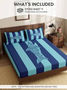 1pc Halloween Fitted Sheet, Mattress Protector Bed Cover, Room Decor, Deep Pocket, Dust-Proof & Non-Slip, Skin-Friendly & Breathable, Super Soft & Lightweight, Fits Twin/Full/Queen/King Sizes, All Season, Machine Washable, Pillowcase Not Included - Multicolor - View 3