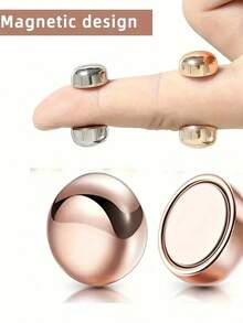 3pcs Magnetic Scarf Clips, Classic Round Shiny & Matte Scarf Pins, Colorful Multi-Purpose Clips, Suitable For Women's Clothing & Scarves, Small Scarf Clips With Magnets, Suitable For Dresses - Multicolor - View 5