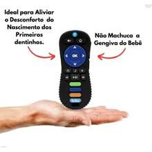 Controle Remoto  - Mordedor Para Bebe em Silicone- Buba - Preto - Visão 2