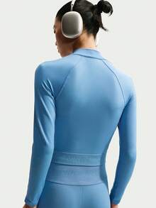 Nike 女款 AS W NP DF SMLS FZ 中層夾克 針織無帽外套 IO4467-486 - 藍色 - 查看 2