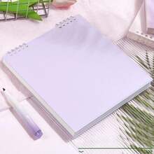 1Pc Minimalist Square Grid Loose-Leaf Notebook,8.46 Inches*7.68 Inches,21.5*19.5cm - Flip-Top Journal For Daily Office Use - Multicolor - View 17