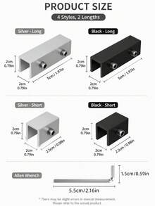 1Set Invisible Window Lock No Drill Sliding Door Stopper Hidden Window Lock Anti Opening Fixer For Sliding Screen Door And Window Restrictor - Multicolor - View 2