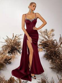 Wedding Dresses - Burgundy - View 3