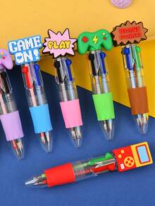 12/18 PCS Pulpen Berbentuk Konsol Game, Pulpen Acak dengan Gagang Kartun Lucu dan Berbagai Warna untuk Siswa, Hadiah Kelas, Kado Ulang Tahun, dan Perlengkapan Sekolah. - MultiWarna - View 4