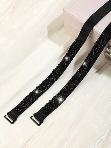 2/4/6pcs Rhinestone White Diamond Shiny Elegant Women's Lingerie Shoulder Straps - Multicolor - View 10